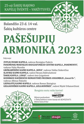 Kapelų šventė - varžytuvės „Pašešupių armonika 2023“